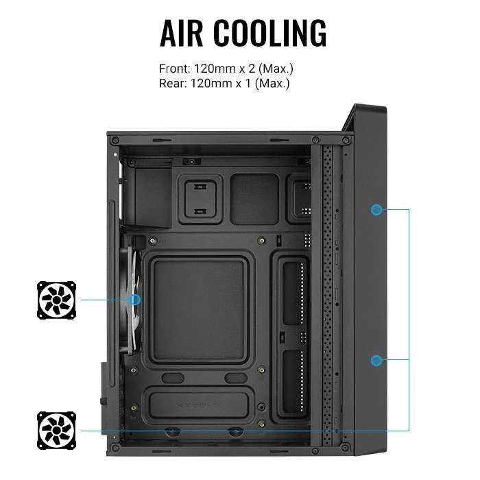 AeroCool кутия Case mATX - CS-109-G-BK-v1 - FRGB, Tempered Glass - image 5