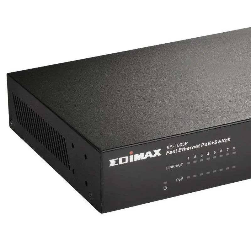 Суич EDIMAX ES-1008P, 8 PoE порта, 10/100Mbps - image 1