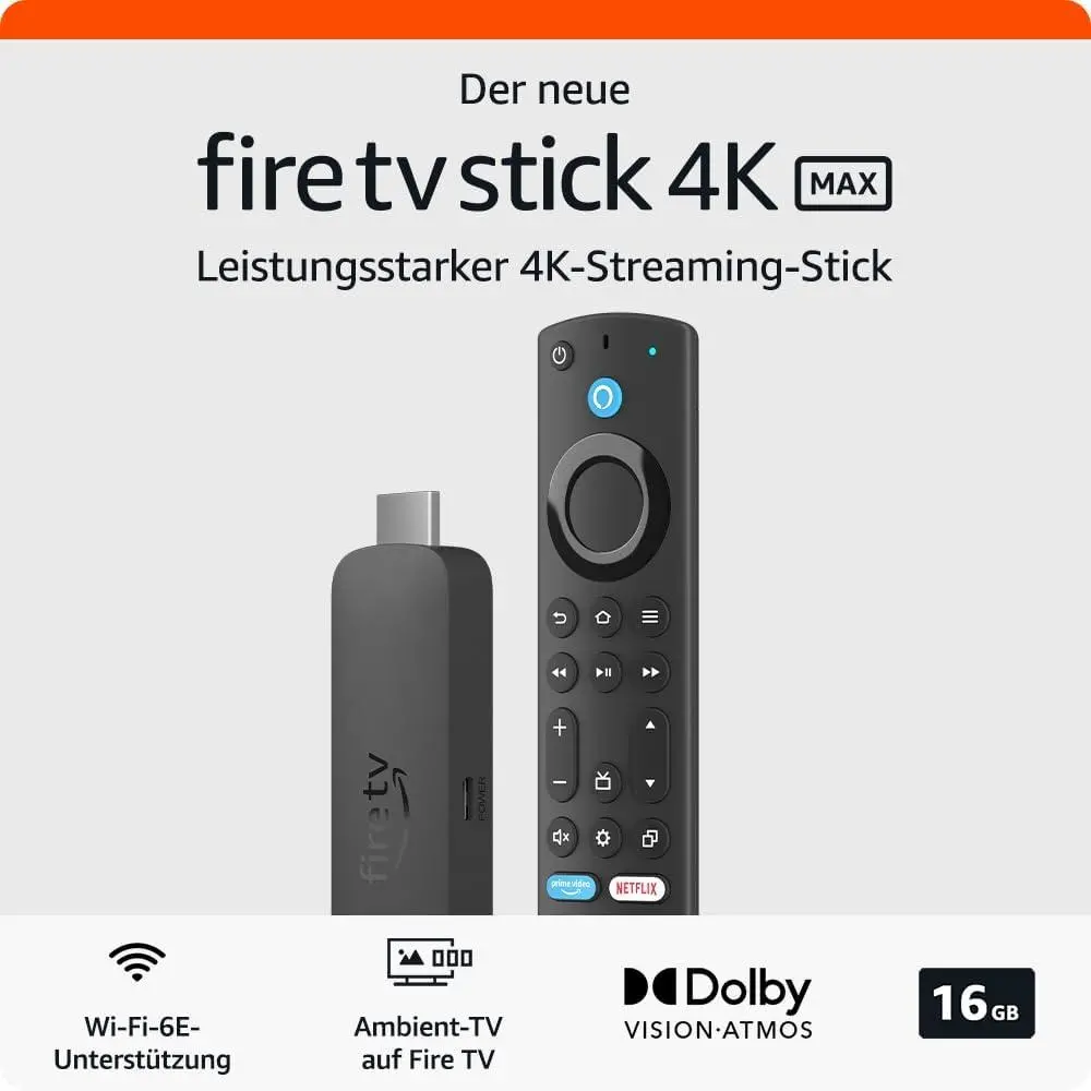 Мултимедиен плеър AMAZON Fire TV Stick Max Gen2, Wi-Fi 6, Alexa, Черен - image 1