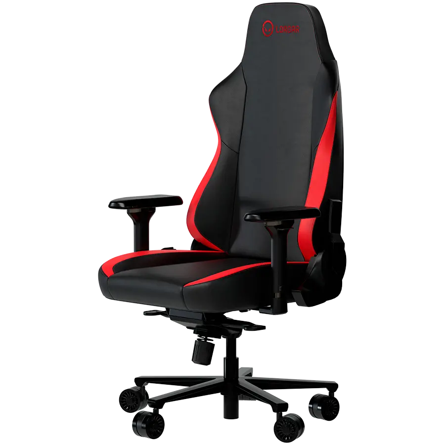 LORGAR Embrace 533, Gaming chair, PU eco-leather, 1.8 mm metal frame, multiblock mechanism, 4D armrests, 5 Star aluminium base, Class-4 gas lift, 75mm PU casters, Black + red - image 1