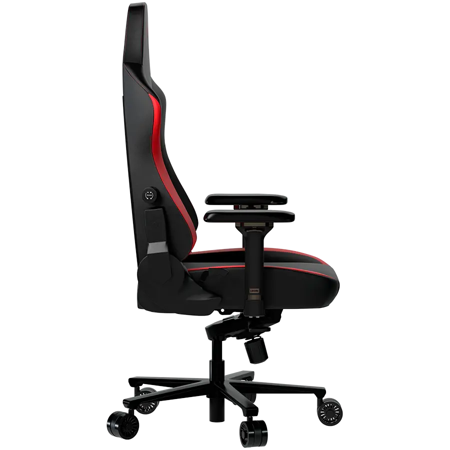 LORGAR Embrace 533, Gaming chair, PU eco-leather, 1.8 mm metal frame, multiblock mechanism, 4D armrests, 5 Star aluminium base, Class-4 gas lift, 75mm PU casters, Black + red - image 2