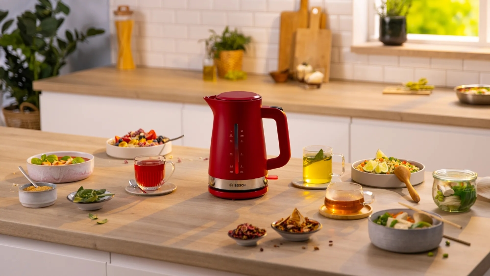 Електрическа кана, Bosch TWK4M224, MyMoment Plastic Kettle, 2400 W, 1.7 l, Interior light, Cup indicator, Limescale filter, Triple safety function, Red - image 7