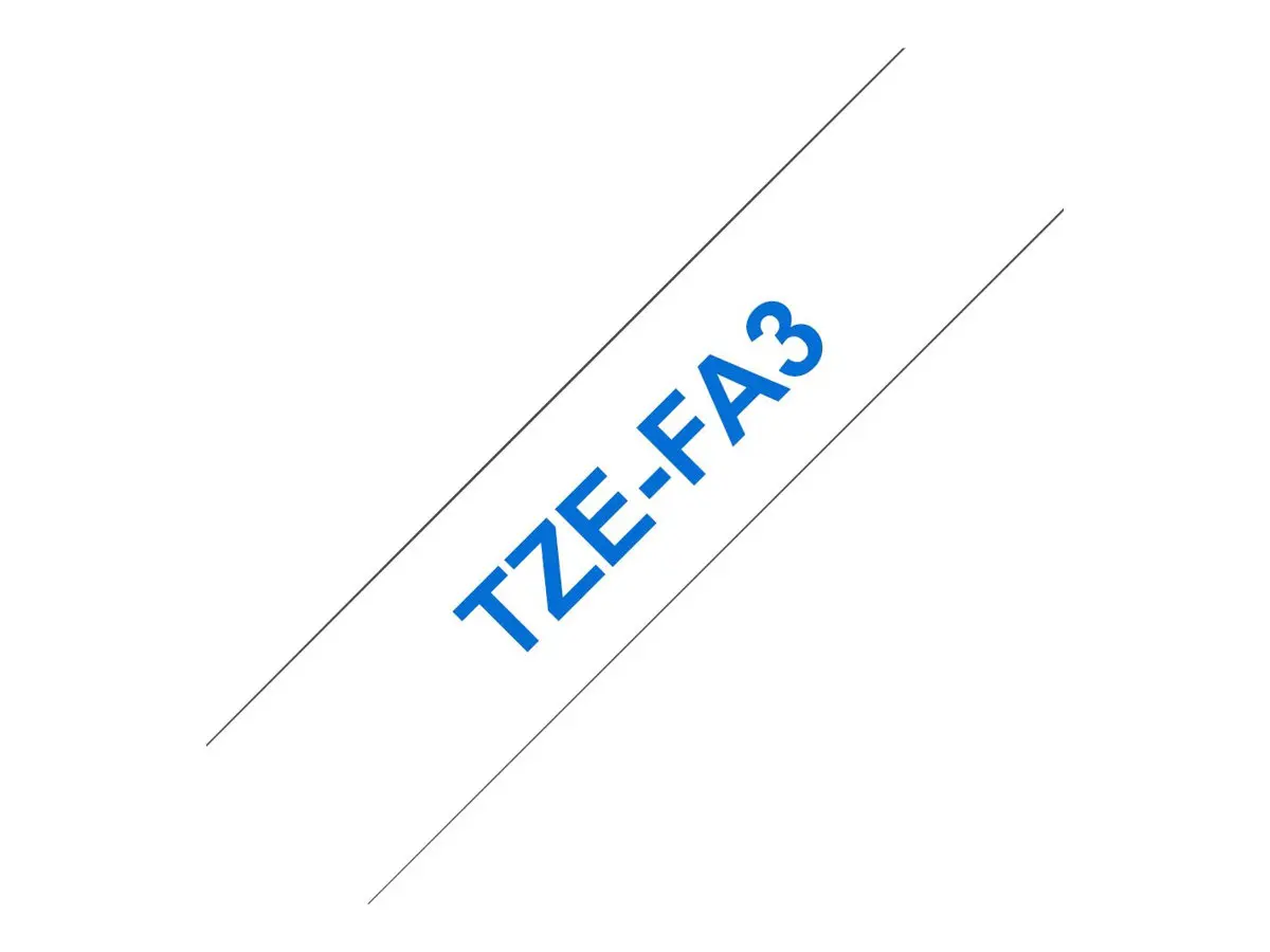 Лента TZ Fabric Tape 12mm Black on White for P-Touch - image 1