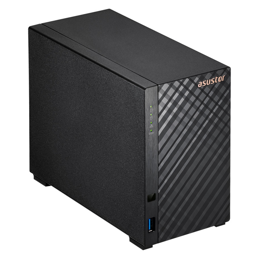 Мрежов сторидж, Asustor AS1102TL, 2 bay NAS, Realtek RTD1619B, Quad Core, 1.7 GHz, 1GB DDR4 (not expandable), 1GbE x1, USB 2.0 x1, USB3.2 Gen1 x1, WOW (Wake on WAN), System Sleep Mode - image 1