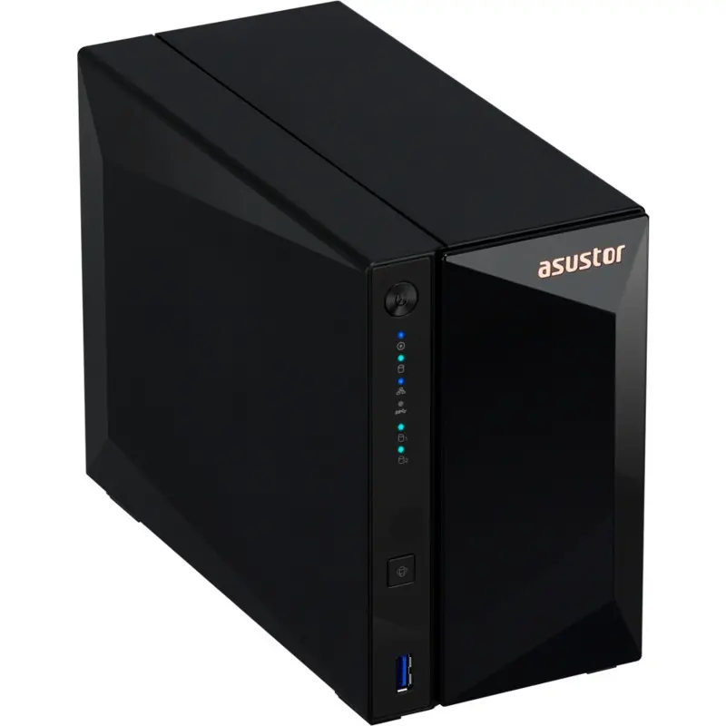 Мрежов сторидж, Asustor AS3302T_V2, 2 bay NAS, Realtek RTD1619B, Quad-Core, 1.7GHz (not ex.), 2.5GbE x1, USB3.2 Gen1 x3, WOW (Wake on WAN), Ttoolless installation, with hot-swappable tray, hardware encryption, MyArchive, EZ connect, EZ Sync, WoL, System Sleep Mode - image 2