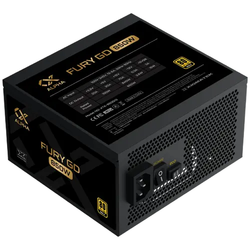 Xigmatek Fury 850W Gold EN40740 Full Range, 80+Gold, LLC D2D & APFC, 120MM FDB BEARING FAN, Full Modular, Gen 5,PCI-E 5.0, EU Cord, Color Box, 5Y Warranty - image 1