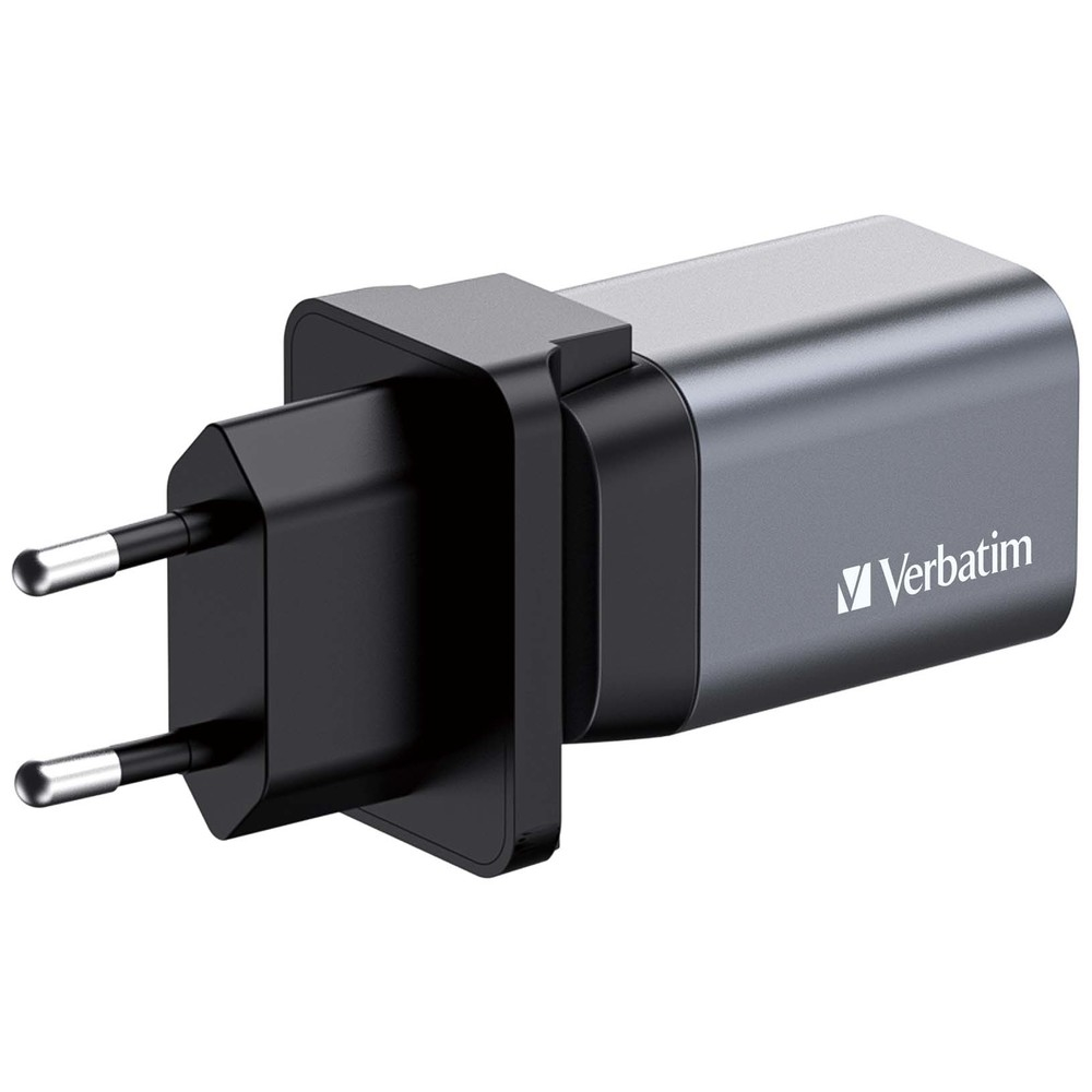 Зарядно устройство, Verbatim GNC-35 GaN Charger 2 Port 35W USB A/C (EU/UK/US) - image 2