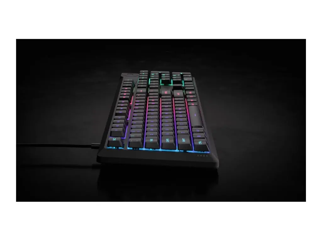 Corsair K55 CORE RGB Gaming Keyboard - Black, Fully customizable ten-zone RGB backlight, dedicated media control buttons - image 3