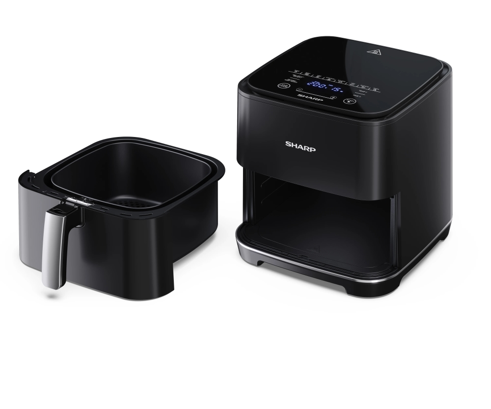 Уред за здравословно готвене, Sharp AF-GS552AE-B Air Fryer, 5.5L Frying Basket, 1650 W, Digital Programme Control, 8 Pre-set Programmes, Pre-heat, Reheat, Keep warm, Cook from frozen, Black - image 4