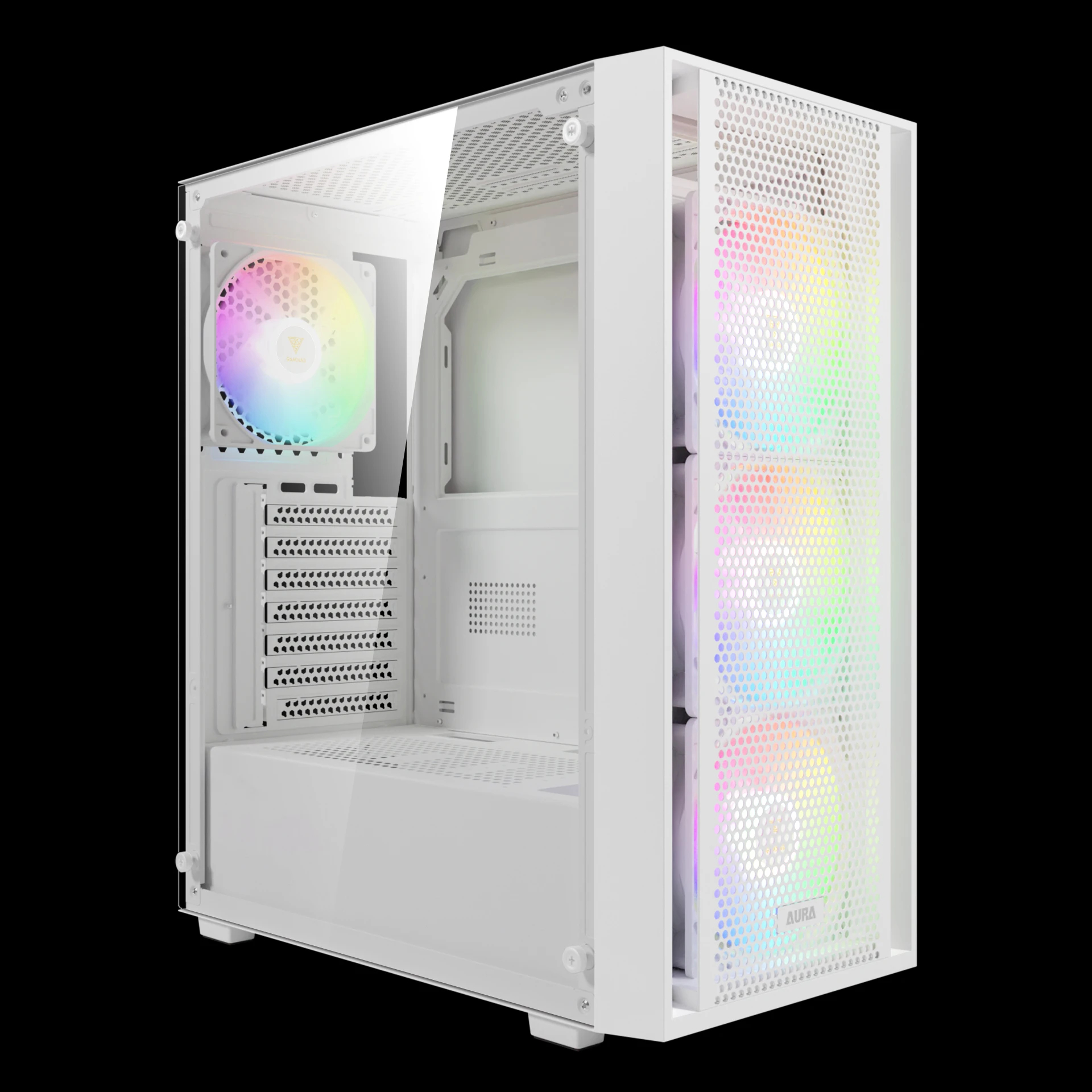 Gamdias кутия Case ATX - AURA GC2 Elite White - Mesh, RGB, Tempered Glass - image 3