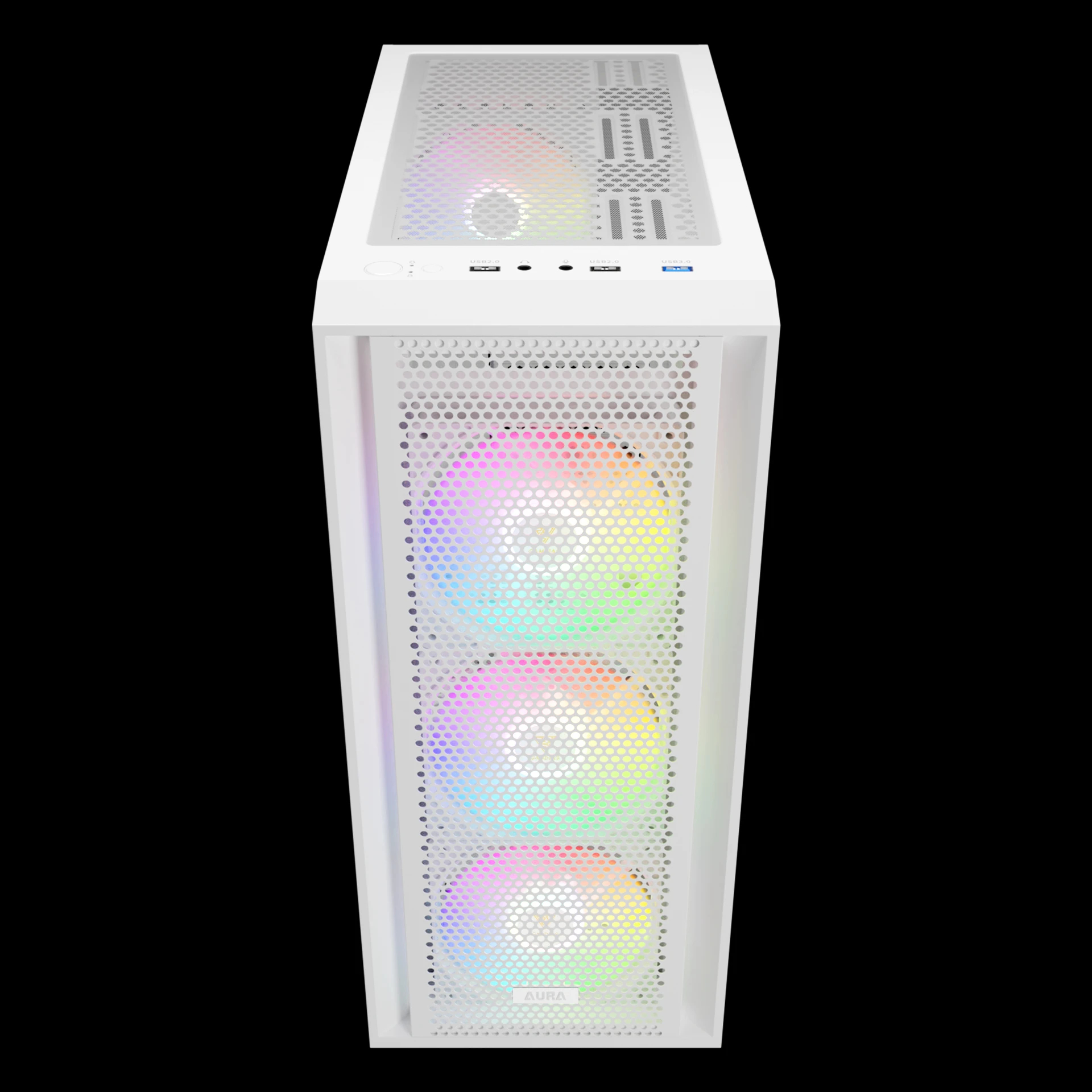 Gamdias кутия Case ATX - AURA GC2 Elite White - Mesh, RGB, Tempered Glass - image 4
