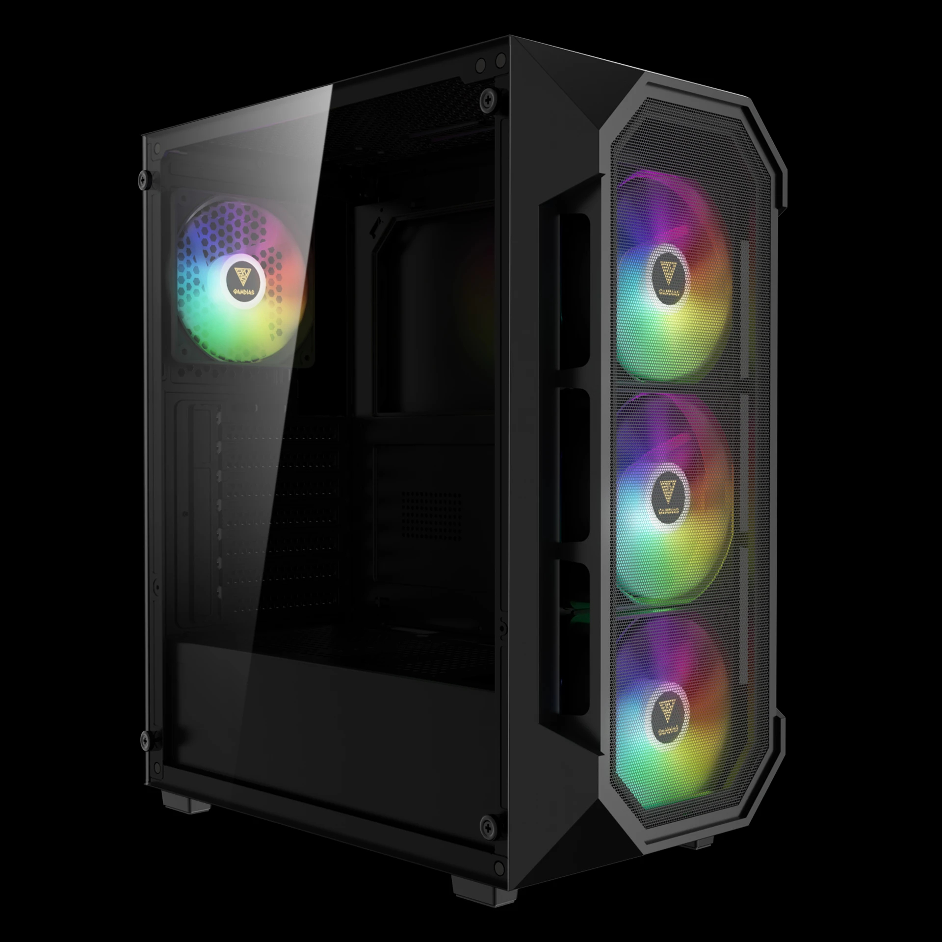 Gamdias кутия Case ATX - AURA GC1 Elite - Mesh, RGB, Tempered Glass - image 1