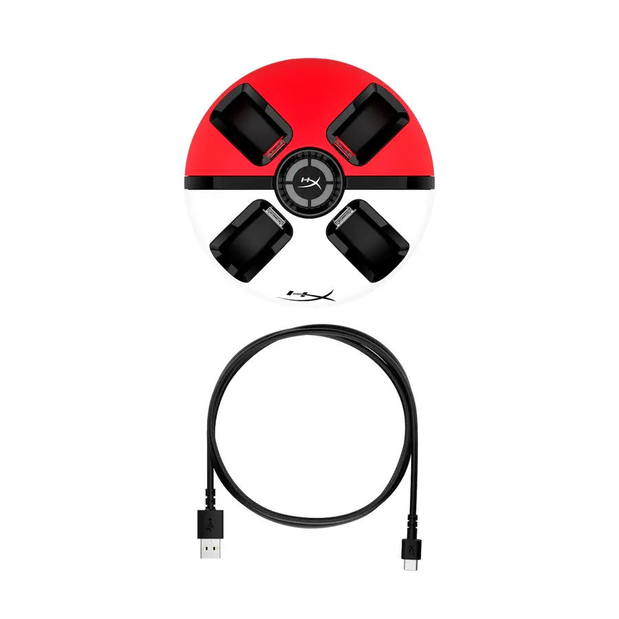 Докинг станция HyperX ChargePlay Quad 2, за Nintendo Switch Joy-Con контролери, Бяло/Червено - image 3