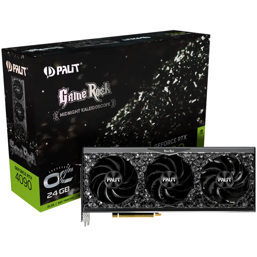 PALIT GeForce RTX 4090 GameRock OC 24GB GDDR6X 384bit, 1x HDMI 2.1a, 3x DP 1.4a, 3 Fan, 3x 8-pin pwr connector, 1000W, NED4090S19SB-1020G