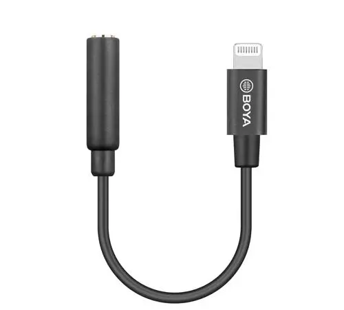 Адаптер BOYA 3.5mm TRRS женски към Lightning мъжки, 6cm - image 1