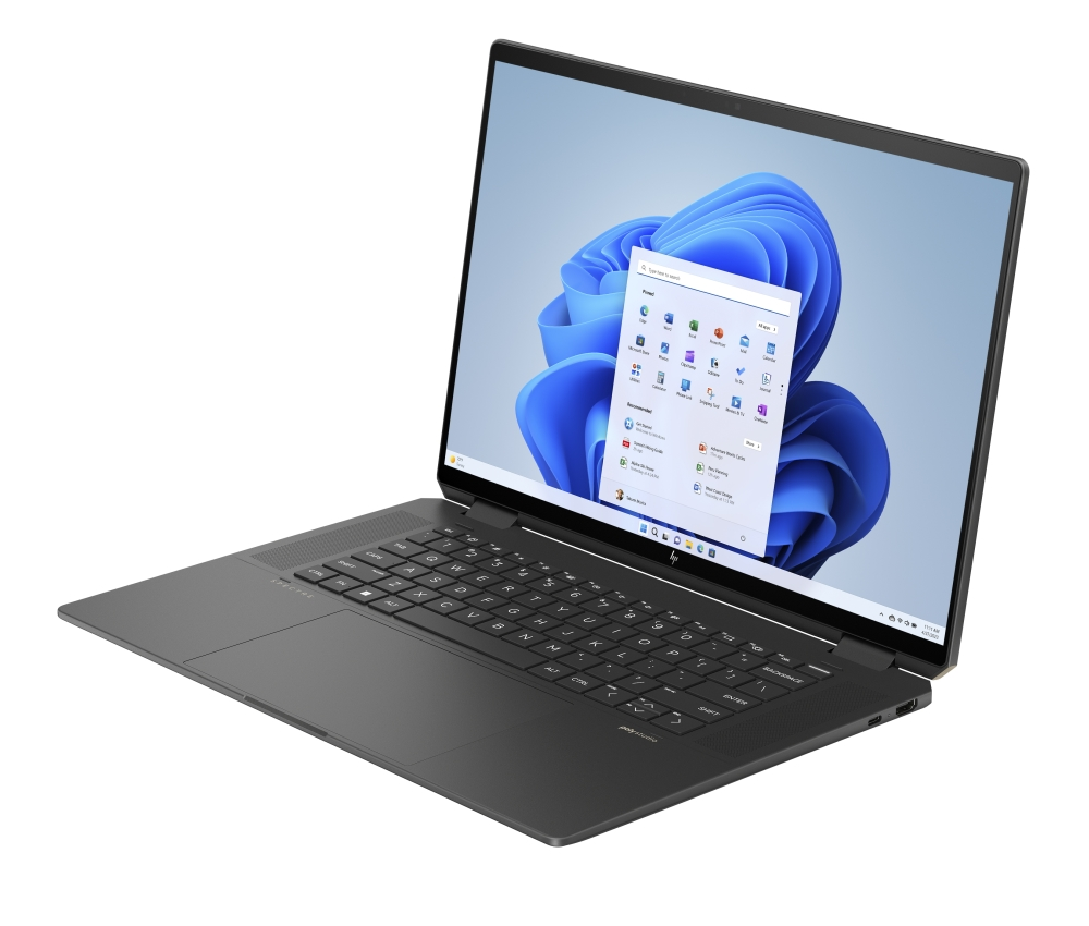 Лаптоп, HP Spectre x360 16-aa0026nn Nightfall Black Ultra 7-155H(up to 4.8GH/24MB/16C), 16" WQXGA 400 nits 120Hz Touch, 16GB LPDDR5X on-board, 2TB PCIe SSD, WiFi 7 + BT5.4, FPR, Backlit Kbd, 6 Cell Batt, Win 11 Home - image 6