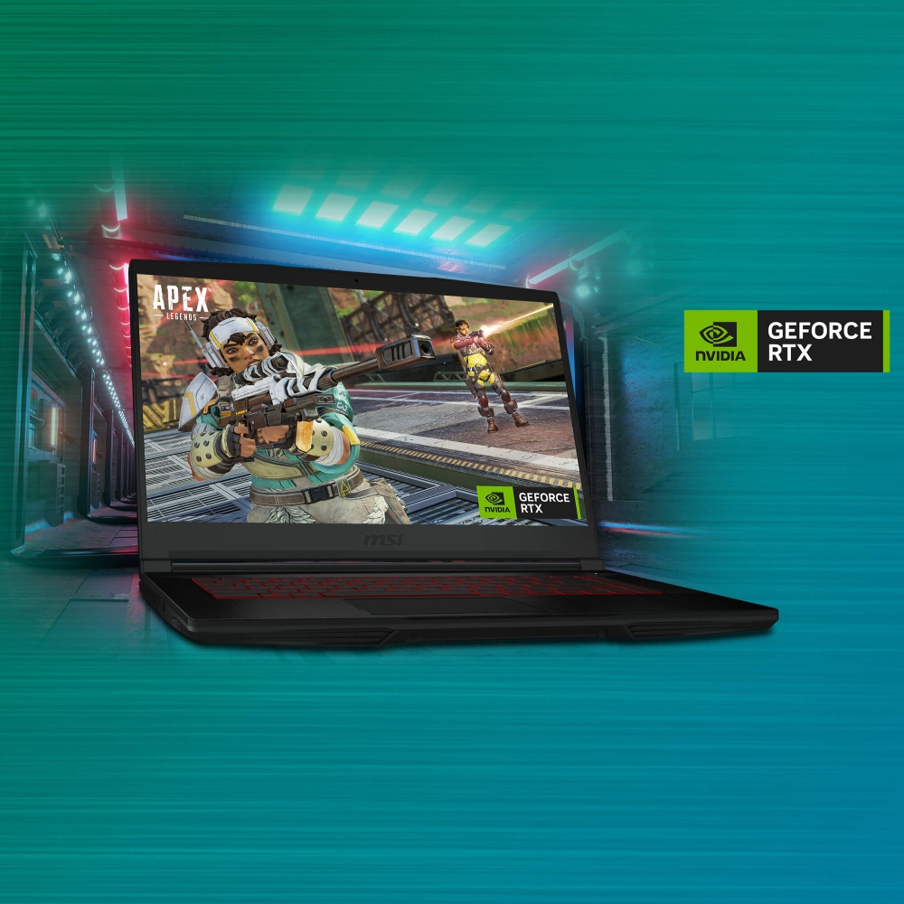 Лаптоп, MSI Thin GF63 12UC, i5-12450H (8C/12T, 12 MB, up to 4.40 GHz), 15.6" FHD (1920x1080), 144Hz, IPS-Level, RTX 3050 4GB GDDR6 (Up to 1172.5MHz), 8GB DDR4 (3200MHz), 512GB NVMe PCIe SSD, Intel Wi-Fi 6, BT5.2, 3 cell, 52.4Whr, 2 Year, Red Backlit KBD, NO OS - image 2