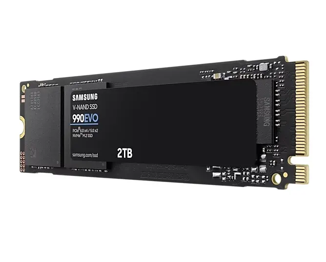 Твърд диск, Samsung SSD 990 EVO 2TB PCIe 4.0 NVMe 2.0 M.2 V-NAND TLC, 256-bit Encryption, Read 5000 MB/s Write 4200 MB/s - image 2