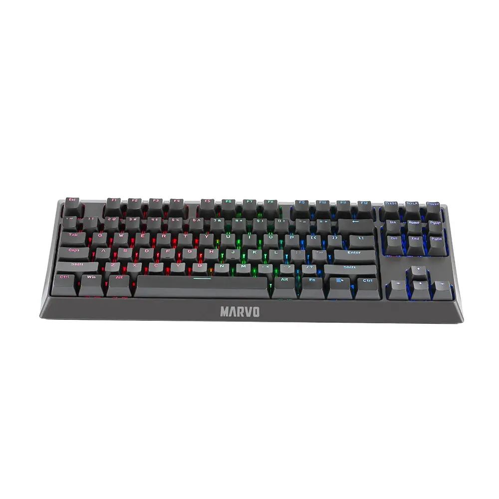 Marvo механична геймърска клавиатура Gaming Mechanical keyboard KG953G - Blue switches, 87 keys TKL, RGB - image 1