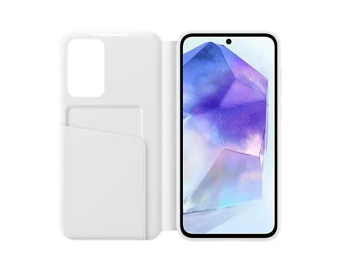 Калъф, Samsung A55 Smart View Wallet Case White - image 2