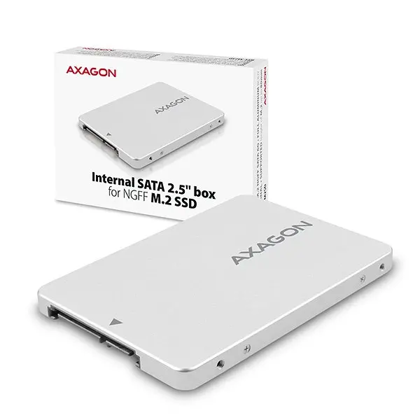 AXAGON RSS-M2SD SATA - M.2 SSD SATA, up to 80mm SSD, ALU body - image 1