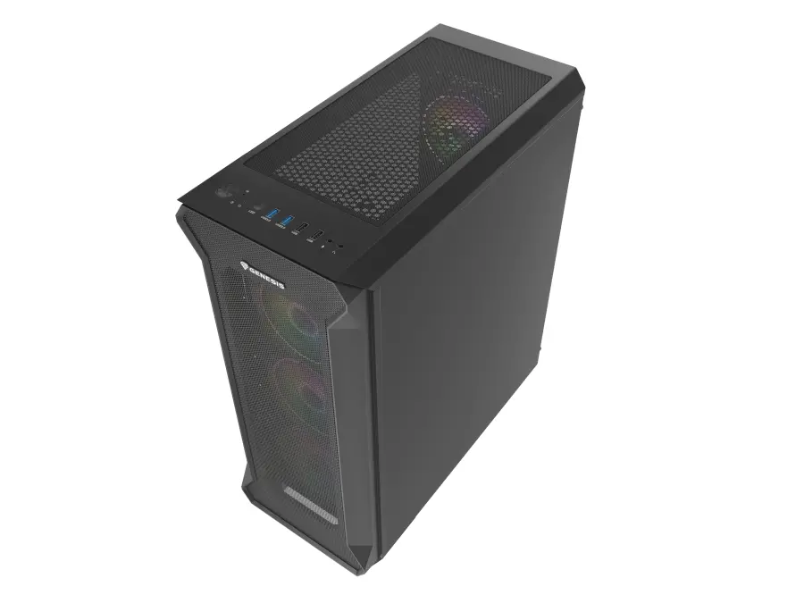 Кутия за компютър, Genesis Gaming PC Case IRID 505 ARGB V2 Midi Tower Window Black - image 7