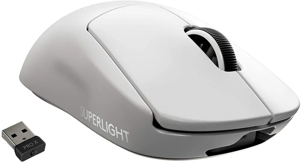 Мишка, Logitech G Pro X Superlight Wireless Mouse, Lightspeed Wireless 1ms, HERO 25K DPI Sensor, 400 IPS, Onboard Memory, >63g, White