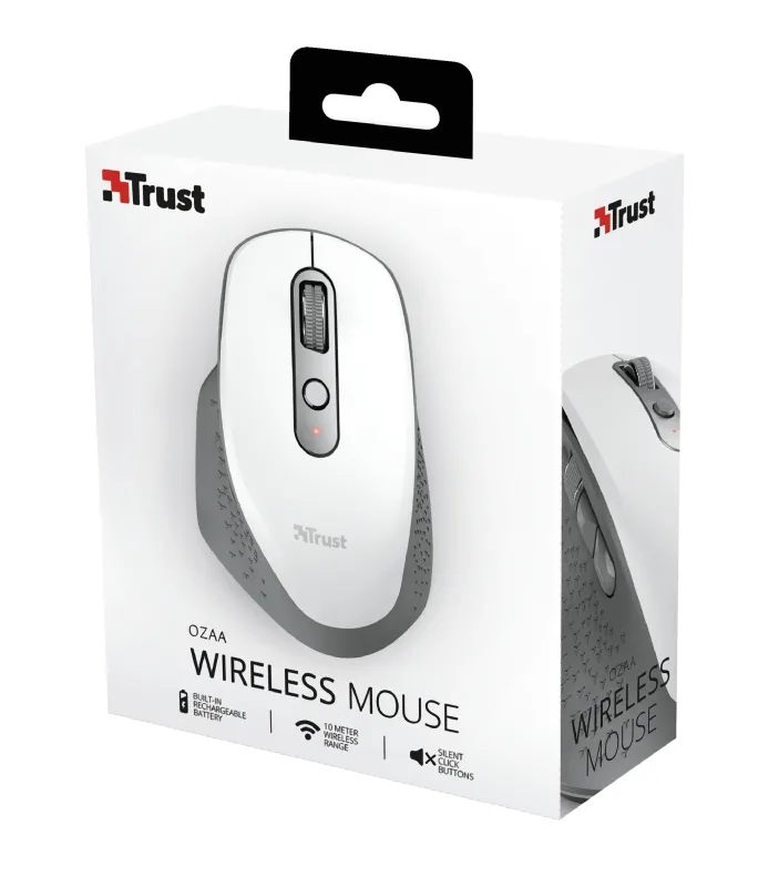 Мишка, TRUST Ozaa Wireless Rechargeable Mouse White - image 10