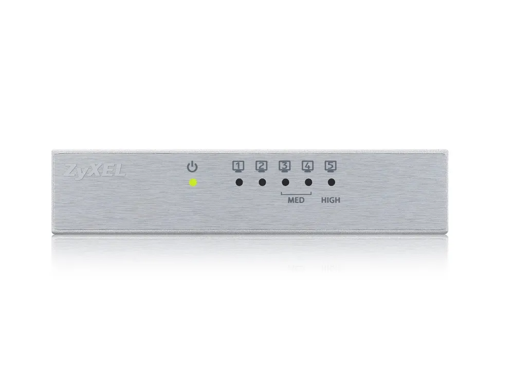 Комутатор, ZyXEL GS-105B v3, 5-port 10/100/1000Mbps Gigabit Ethernet switch, desktop, metal housing - image 1