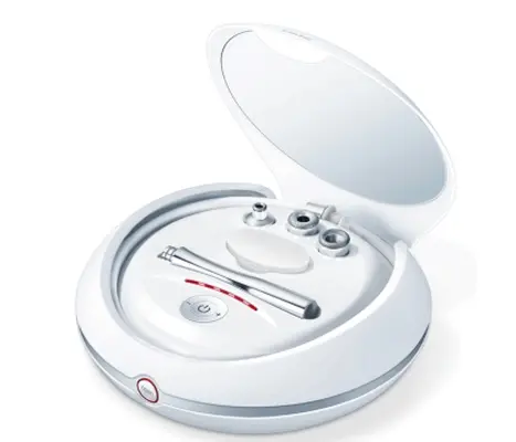Уред за лице, Beurer FC 100 Pureo Derma Peel microdermabrasion,Exfoliation/vacuum massage, 5 intensity levels,Indicator lamp,3 high-quality attachments,20 replacement filters,With integrated mirror