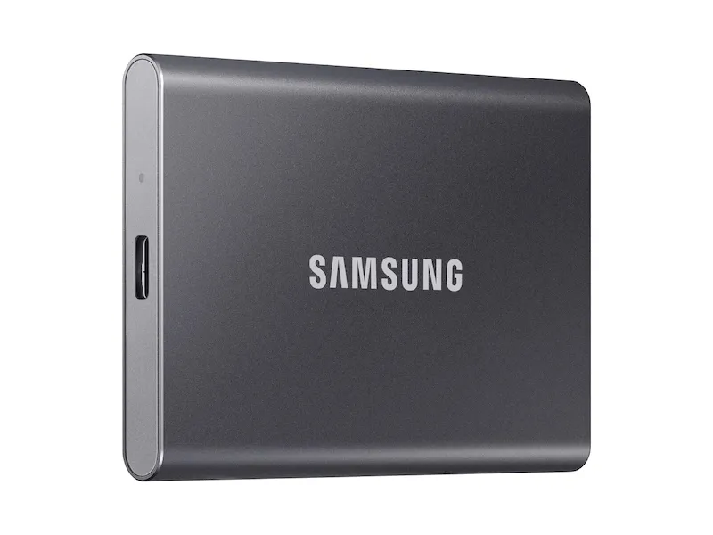 Твърд диск, Samsung Portable SSD T7 500GB, USB 3.2, Read 1050 MB/s Write 1000 MB/s, Titan Gray