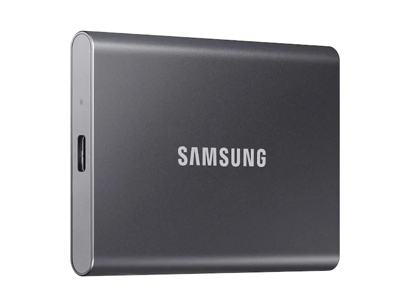 Твърд диск, Samsung Portable SSD T7 1TB, USB 3.2, Read 1050 MB/s Write 1000 MB/s, Titan Gray