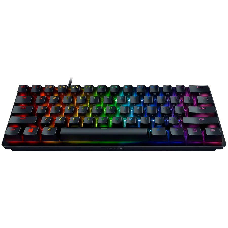 Huntsman V3 Pro Mini - US Layout, Gaming Keyboard, Analog Optical Switch Gen-2, 60% size, Razer Chroma™ RGB, Detachable Type C Cable, Doubleshot PBT Keycaps, 5052 Brushed Aluminum Alloy Top Case, Rapid Trigger Mode, Analog Input - image 1