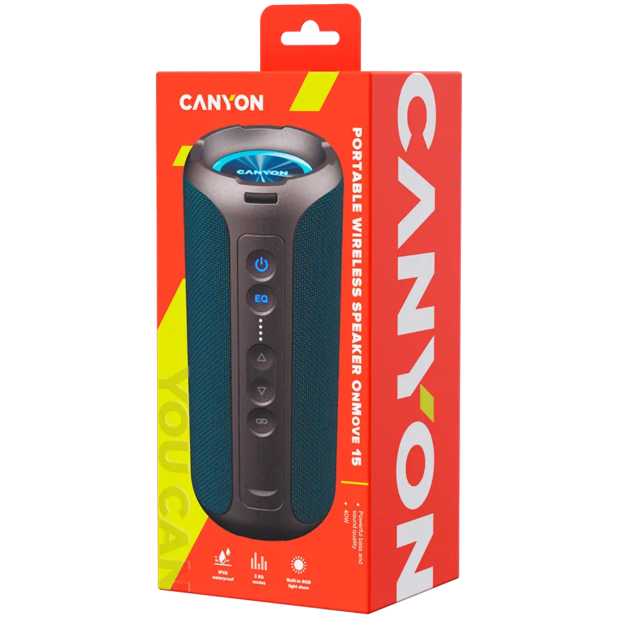 CANYON speaker OnMove 15W EQ TWS AUX Dark Blue - image 4