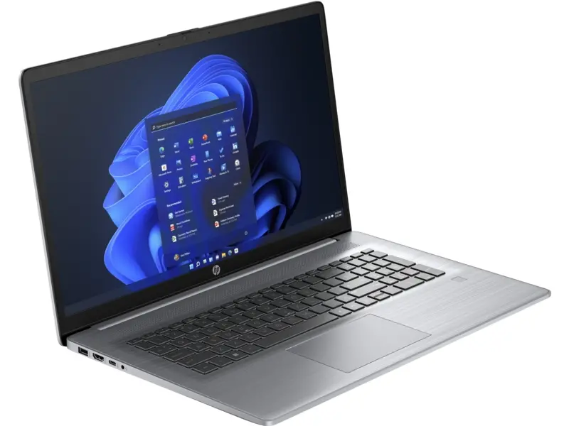 Лаптоп, HP 470 G10 Asteroid Silver, Core i7-1355U(up to 5GHz/12MB/10C), 17.3" FHD IPS AG 300nits, 16GB 3200Mhz 1DIMM, 512GB PCIe SSD, WiFi 6 + BT 5.3, Backlit Kbd, 3C Batt, Free DOS, 2Y Warranty - image 1