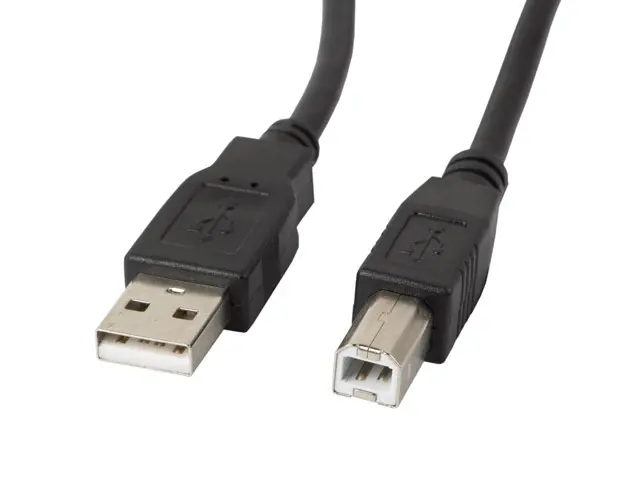 Кабел, Lanberg USB-A (M) -> USB-B (M) 2.0 ferrite cable 1m, black