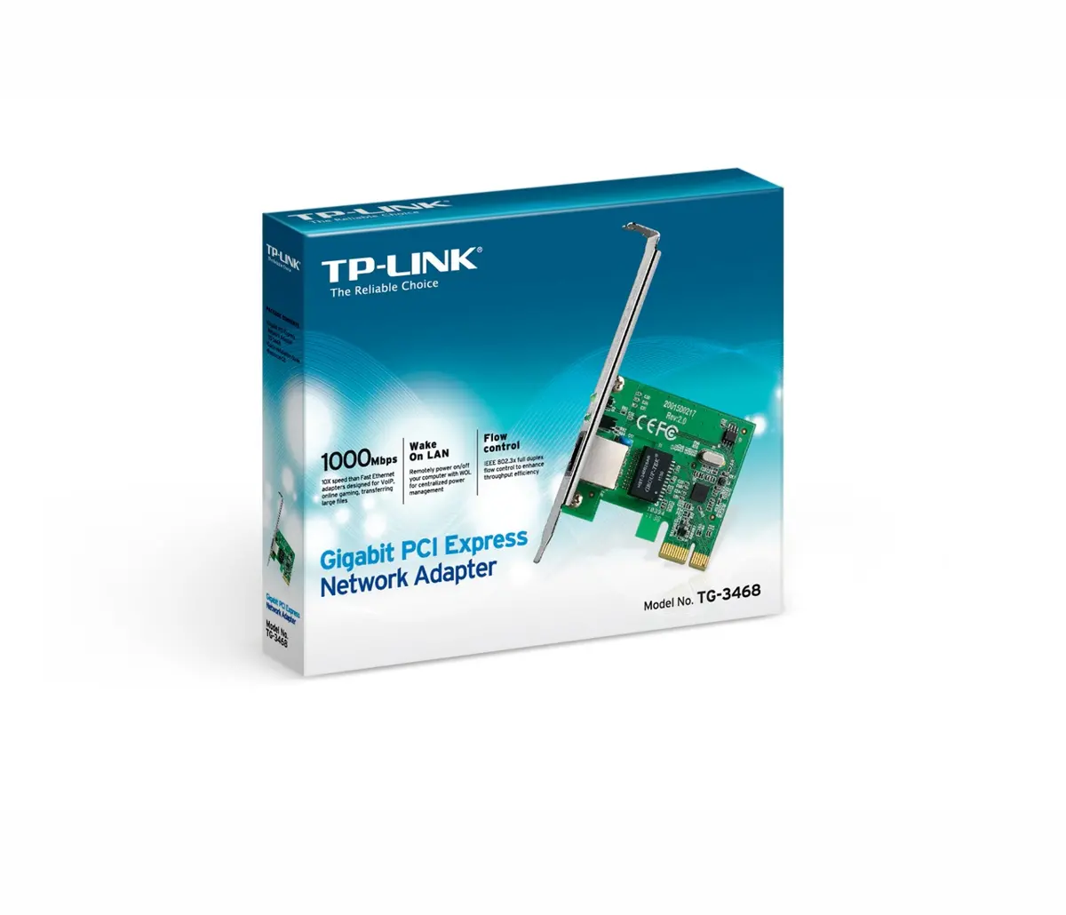 NIC TP-Link TG-3468, 32-bit Gigabit PCIe Network Adapter, Realtek RTL8168B, 10/100/1000Mbps RJ45 port, Auto MDI/MDIX - image 4