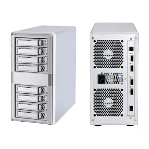 ARC-4036 8 HDD 6Gb SAS/SATA JBOD, 4x SFF8088 (2x SAS in, 2x SAS out), no RAID controller inside (using ARC-1223-8x), no cable