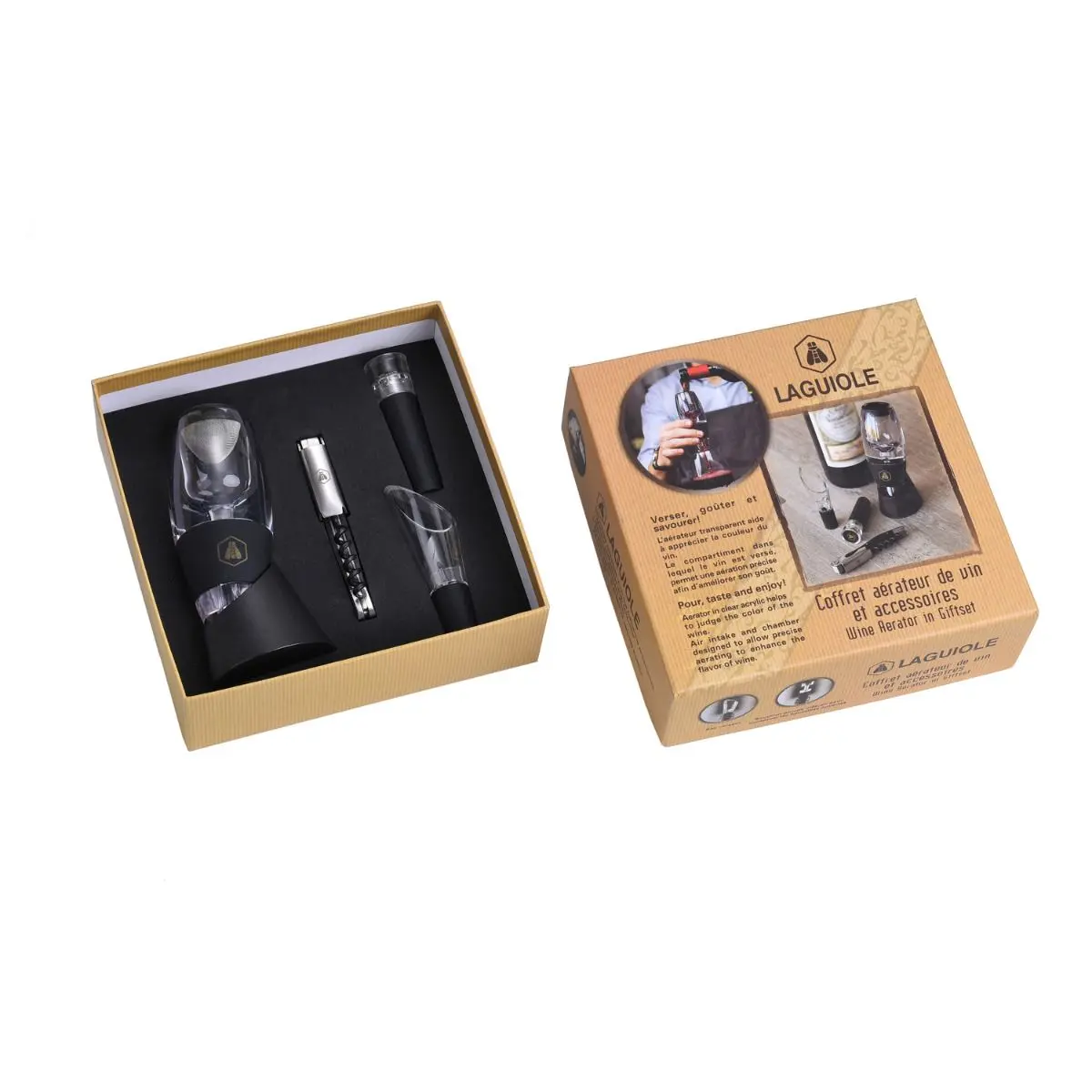 Комплект за вино LAGUIOLE WINE AERATOR IN GIFTSET