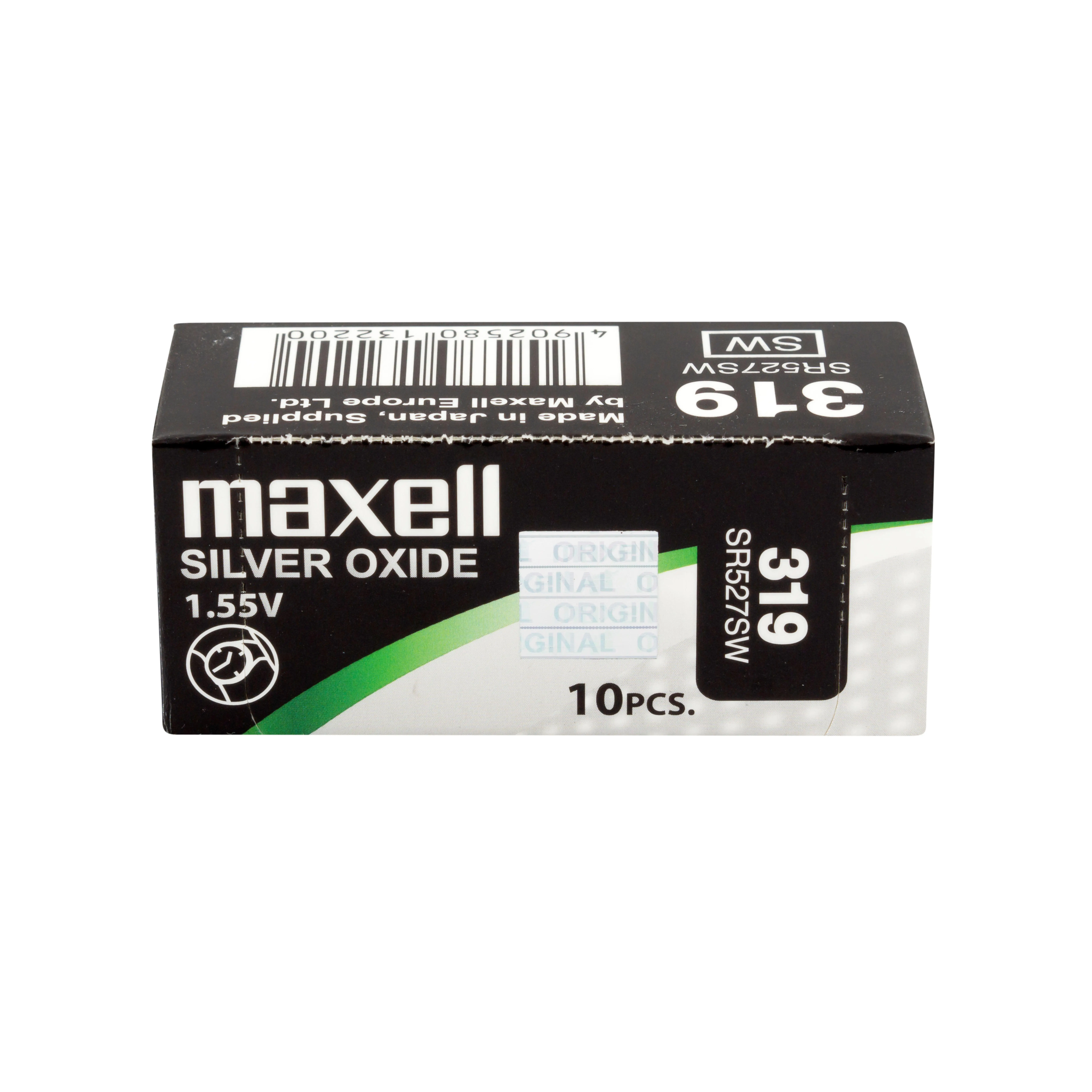 Бутонна батерия сребърна MAXELL SR527 SW 1.55V /319/  1.55V - image 1