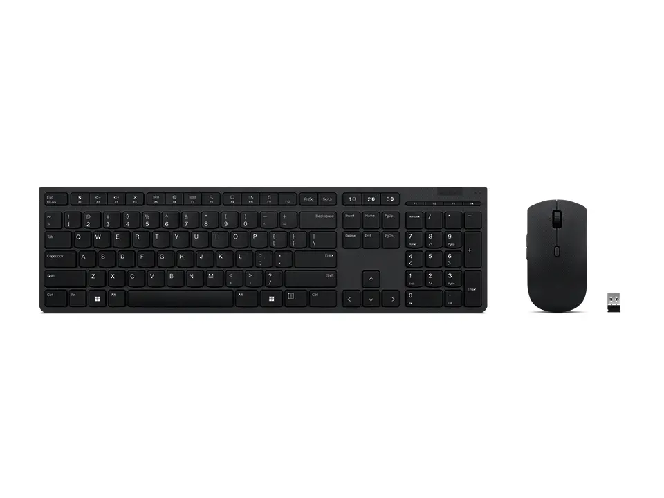 Комплект, Lenovo Professional Wireless Rechargeable Combo Keyboard and Mouse-US Euro