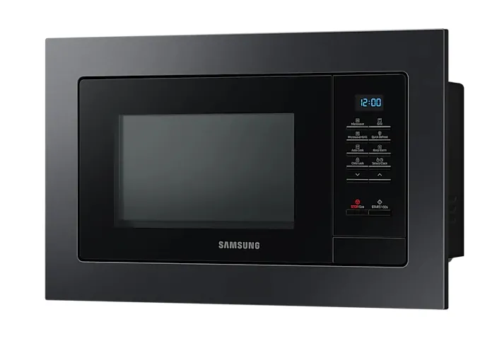Микровълнова печка, Samsung MG23A7013CA/OL, Built-in microwave grill, Ceramic Inside, 23l, 800 W, Blue LED Display, Black door, Black stainless steel frame - image 1