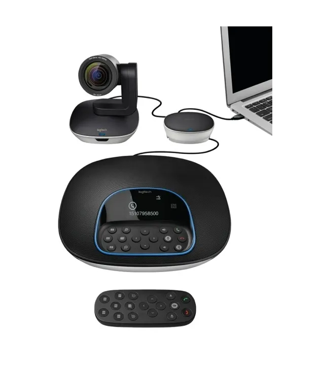 Уебкамера, Logitech ConferenceCam Group, Full HD, Up To 14 Seats, Remote Control, HD Zoom, Autofocus, Black