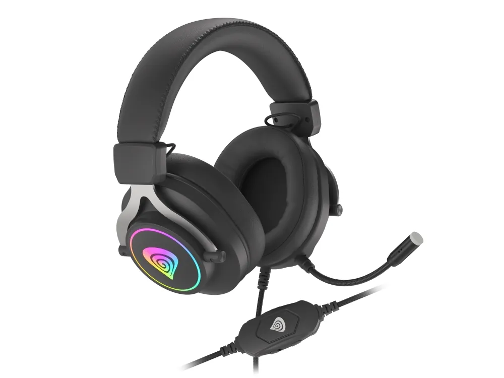 Слушалки, Genesis Gaming Headset Neon 750 With Microphone RGB Illumination Black - image 1