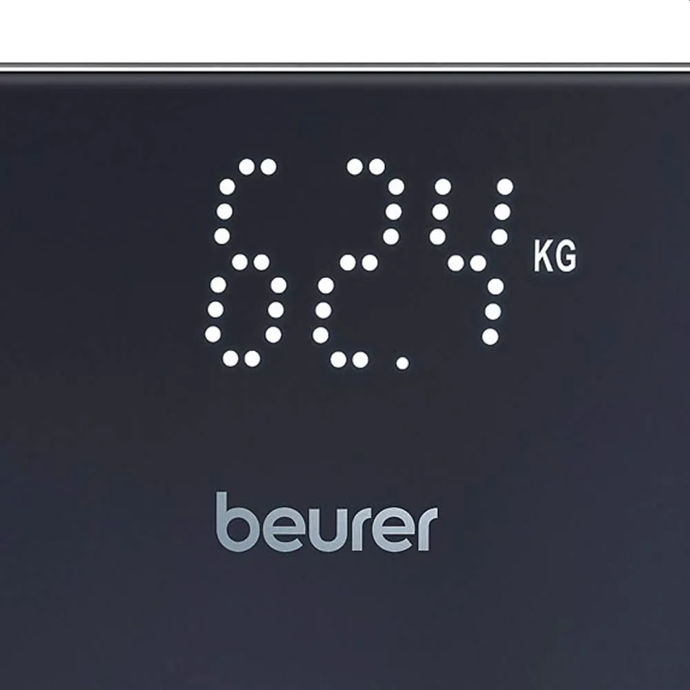 Везна, Beurer GS 215 Relax Glass bathroom scale non-slip surface; Automatic switch-off, overload indicator;  height 2.7 cm ; 180 kg / 100 g  5 years warranty - image 2