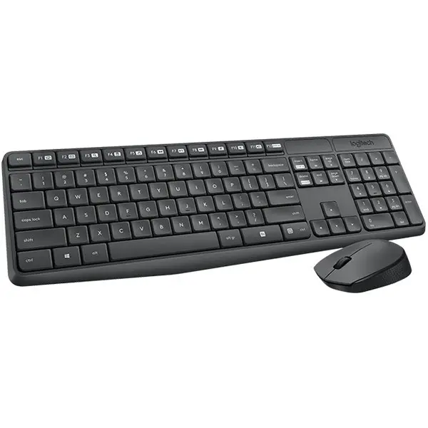 Комплект, Logitech MK235 Wireless Keyboard and Mouse Combo - Grey - US INTL - image 1