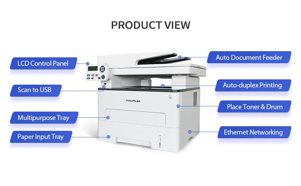 МУЛТИФУНКЦИОНАЛНО ЛАЗЕРНО УСТРОЙСТВО PANTUM M7105DN - PN M7105DN - image 3