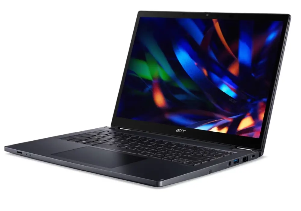 Лаптоп, Acer Travelmate TMP414RN-53-TCO-76ZB, Core i7-1355U, (3.7GHz up to 5.0Ghz, 12MB), 14" (WUXGA 1920 x 1200) IPS touch/pen supportive, 1*16GB DDR4, 1024GB PCIe NVMe SSD, Intel UMA, FHD camera with shutter + mic, TPM 2.0, LTE EM060K-GL (4G/ LTE),  Micro SD c - image 2