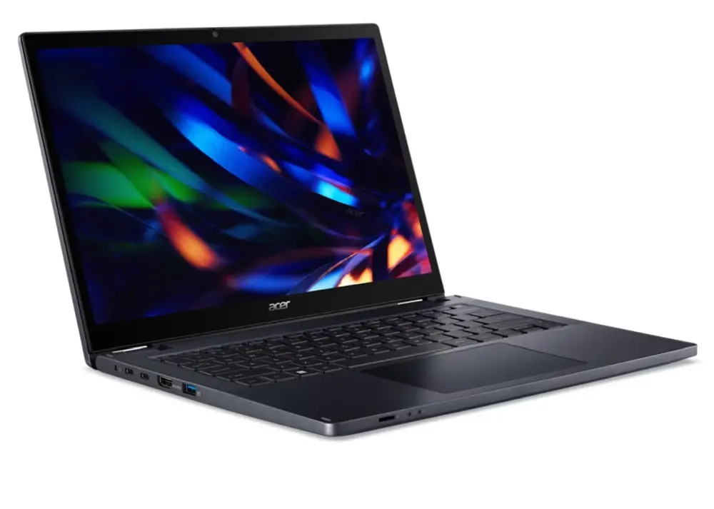 Лаптоп, Acer Travelmate TMP414RN-53-TCO-76ZB, Core i7-1355U, (3.7GHz up to 5.0Ghz, 12MB), 14" (WUXGA 1920 x 1200) IPS touch/pen supportive, 1*16GB DDR4, 1024GB PCIe NVMe SSD, Intel UMA, FHD camera with shutter + mic, TPM 2.0, LTE EM060K-GL (4G/ LTE),  Micro SD c - image 3