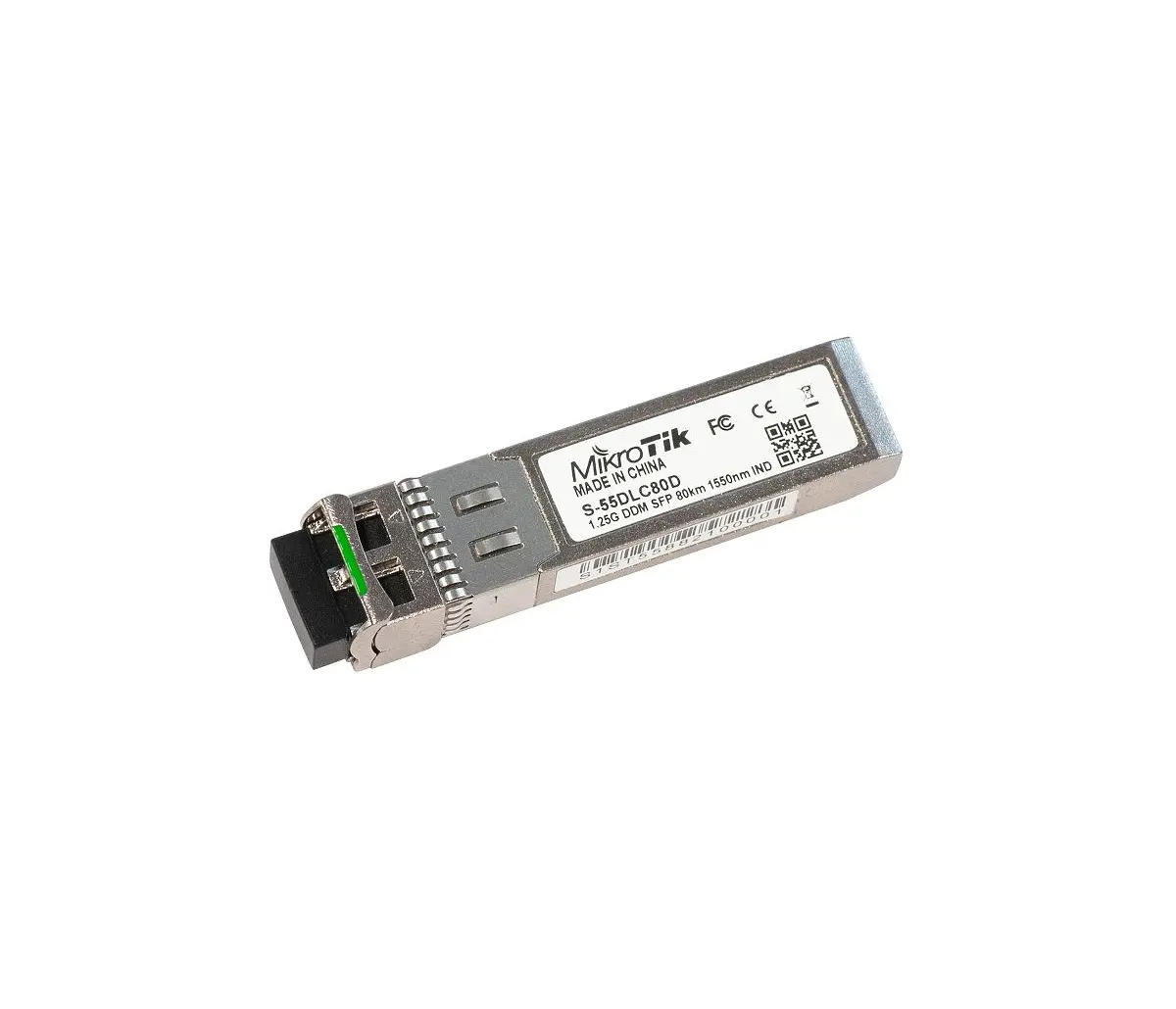 Оптичен модул MikroTik S-55DLC80D, 1.25G SFP, SM, 80km, 1550nm, LC, DDM